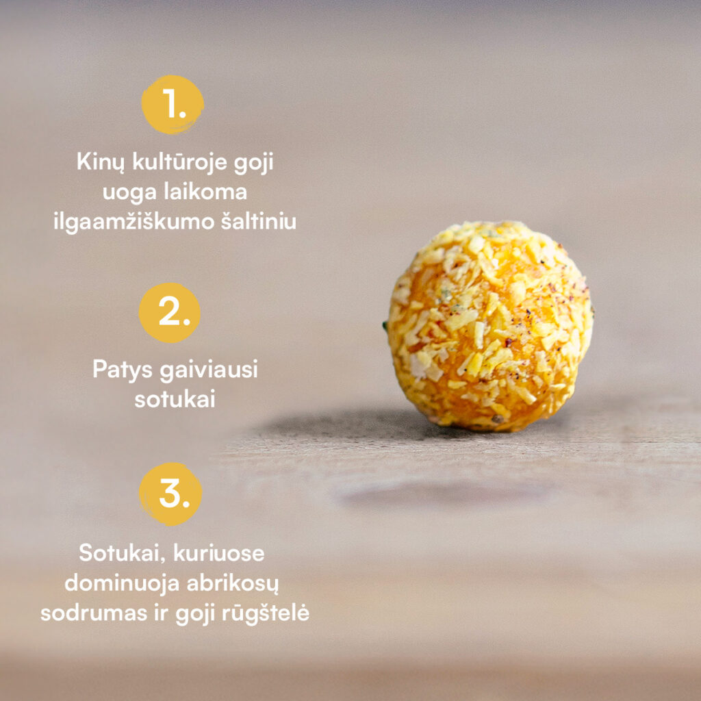 Goji abrikosuose · 2