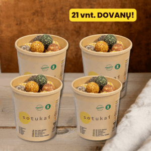 4×21 vnt. 7 skonių rinkinys / 1 indelis 21 vnt. dovanų